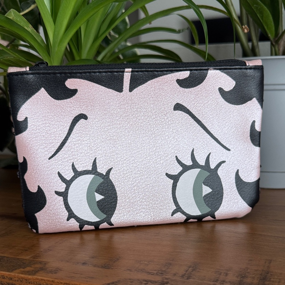 Ipsy Pink and BlackBetty Boop Face Clutch